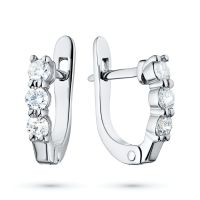 Серьги из белого золота с бриллиантами э4701сг09170500