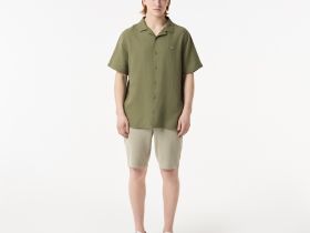 Мужская хлопковая рубашка Lacoste свободного кроя