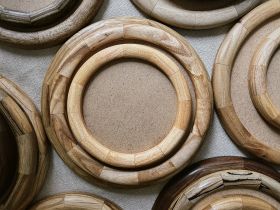 Рамка круглая KK/home, ручная работа, карагач