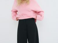 Трикотажные брюки О-силуэта, Черный