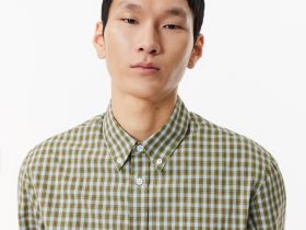 Мужская рубашка Lacoste стандартного кроя в клетку