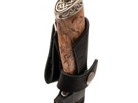 Нож Сумрак, сталь булат, художественное литье, рукоять карельская береза