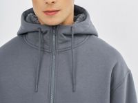 Утеплённая толстовка на молнии, Серый