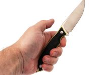 Нож Коршун Техно малый, сталь VG-10, рукоять G10 черно-желтый