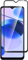 Стекло защитное Realme C30 Черная рамка