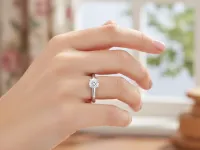 Классическое кольцо из белого золота э4012кц10161700_white