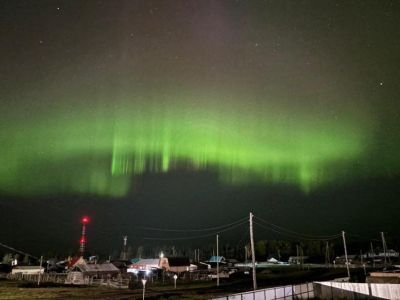 Фото: сентябрьское северное сияние в Якутске и районах республики