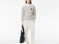 Хлопковый свитер Lacoste с круглым вырезом