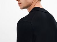 Вязаный джемпер-поло, Черный