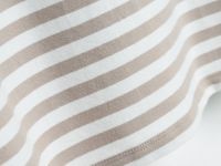 Футболка в полоску со спущенным плечом, Бежевый