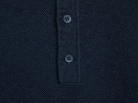 Поло из текстурной ткани, Синий