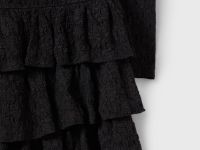 Чёрное платье мини из кружева с воланами Глория Джинс
