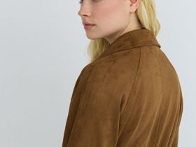 Замшевый тренч, Желтый