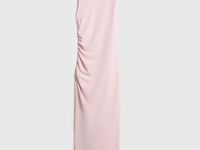 Трикотажное платье со сборками, Розовый
