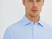 Рубашка из тонкого трикотажа, Голубой