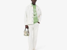 Мужская футболка Lacoste из плотного хлопка с принтом