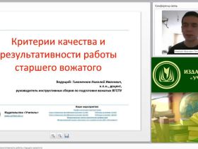 Международный вебинар "Критерии качества и результативности работы старшего вожатого"