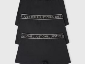 Трусы для мальчиков, 3 шт., Черный