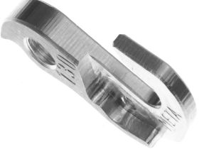 Держатель заднего переключателя "петух" Meta №130 фрезерованный (серебристый)