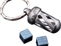 Брелок-капсула с игральными кубиками Acorn Dice Blue Titanium,Lion Steel, Нержавеющая сталь,синий, L/DD TiBL