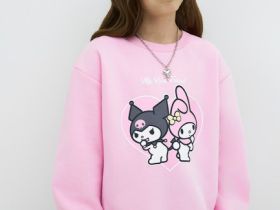 Толстовка с принтом для девочек, Розовый