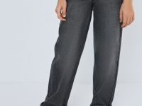 Прямые джинсы для девочек, Серый