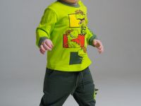 Фуфайка детская трикотажная для мальчиков (футболка с длинными рукавами)