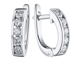 Серьги из белого золота с бриллиантами э4701сг05102300