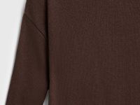 Вязаное платье с бахромой, Коричневый