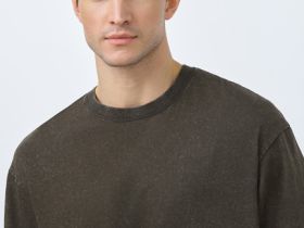 Базовая футболка с эффектом стирки, Зеленый