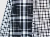 Рубашка в клетку из хлопка, Черный