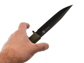 Нож Милитари, сталь AUS-8, рукоять хаки, Кизляр