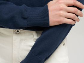 Джемпер полуприлегающего кроя из хлопка