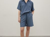 Рубашка женская свободного силуэта с отложным воротничком