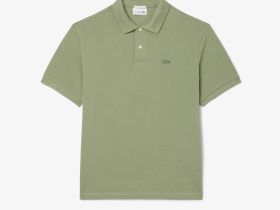 Мужская рубашка-поло Lacoste свободного кроя из плотного хлопка