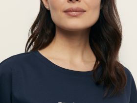 Футболка из мерсеризованного хлопка с принтом