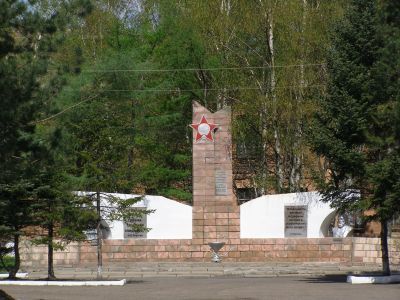 Памятный знак в честь награждения гарнизонного госпиталя орденом Красной Звезды