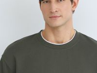 Джемпер с имитацией футболки, Зеленый