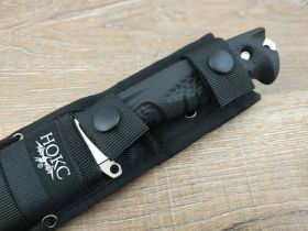 Тактический нож Атлант 3, сталь D2, черная рукоять, Нокс