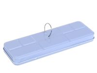 Пенал для акварели "Белые ночи" на 21 кювету с палитрой, металл, светло-голубой