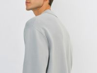 Вязаный джемпер-поло с длинным рукавом, Серый