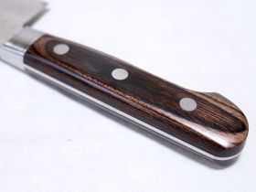 Нож Универсальный овощной 135 мм, Sakai Takayuki, сталь VG-10 Damascus 17 слоев, рукоять pakka wood