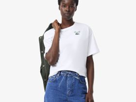 Женская футболка Lacoste из хлопка