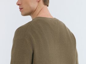 Джемпер из текстурной пряжи, Бежевый