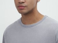 Лонгслив с эффектом стирки, Серый