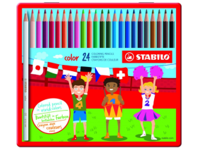 Набор карандашей цветных Stabilo "Swano Color" 24 цв в металле