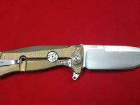 Нож складной LionSteel SR11 B (BRONZE), сталь Uddeholm Sleipner® Satin, рукоять титан по технологии Solid®, бронзовый