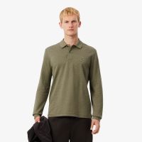Мужское поло Lacoste L.12.21 классического кроя с длинным рукавом