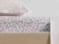 Простыня на резинке Капучино (цветы)