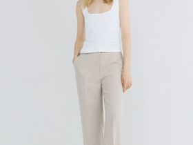 Топ с широкими бретелями, Белый